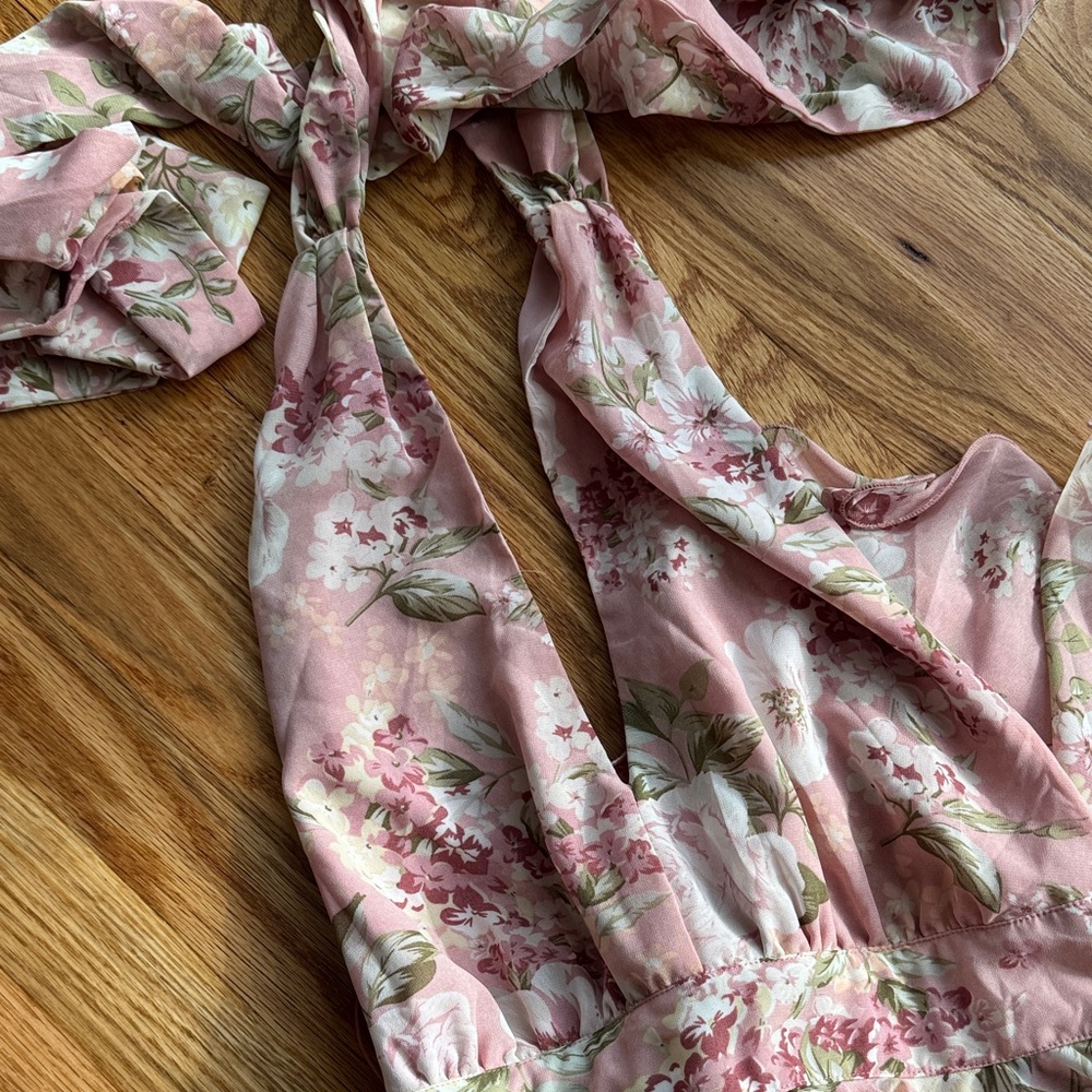 Petal & Pup Pink Floral Halter Maxi Dress
